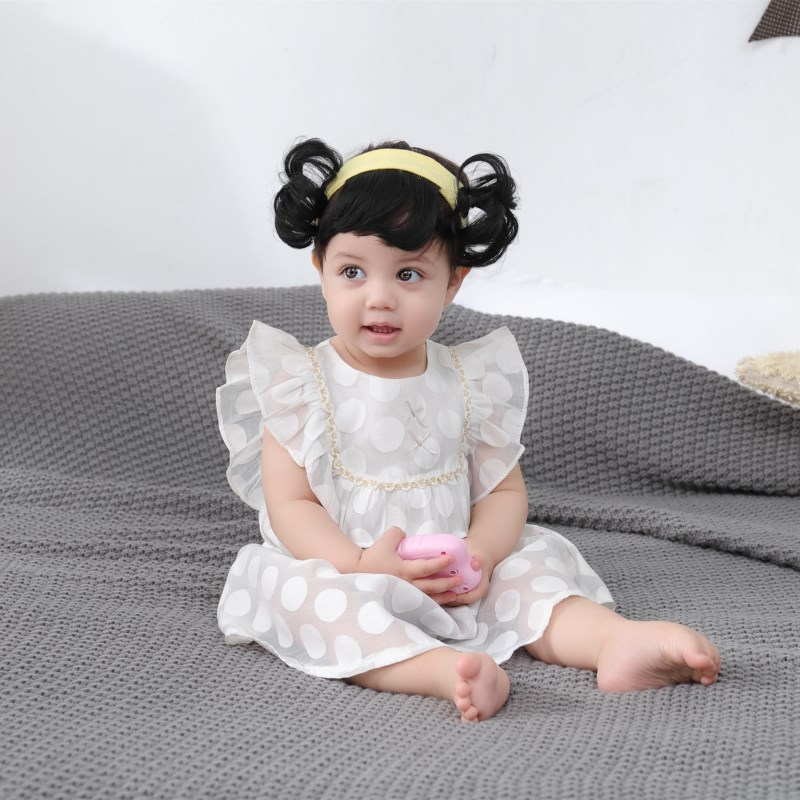 Kid's Sweet Ball Head Cloth Hair Band display picture 1