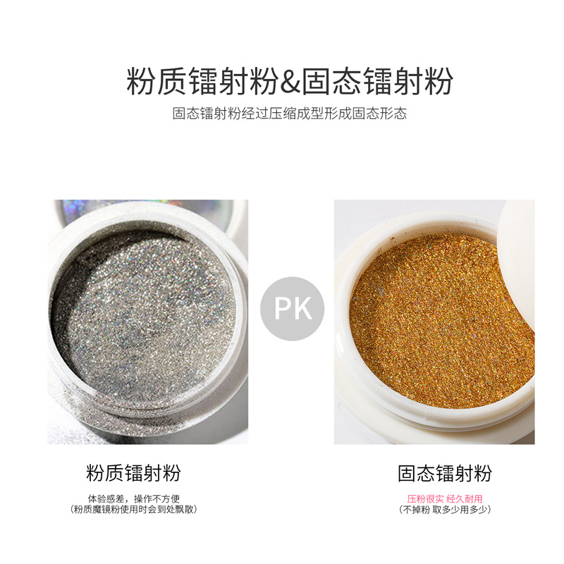 Polvo de láser sólido de uñas polvo de láser de grado cosmético polvo de láser de oro y plata galvanoplastia titanio polvo de oro 2020 Venta caliente