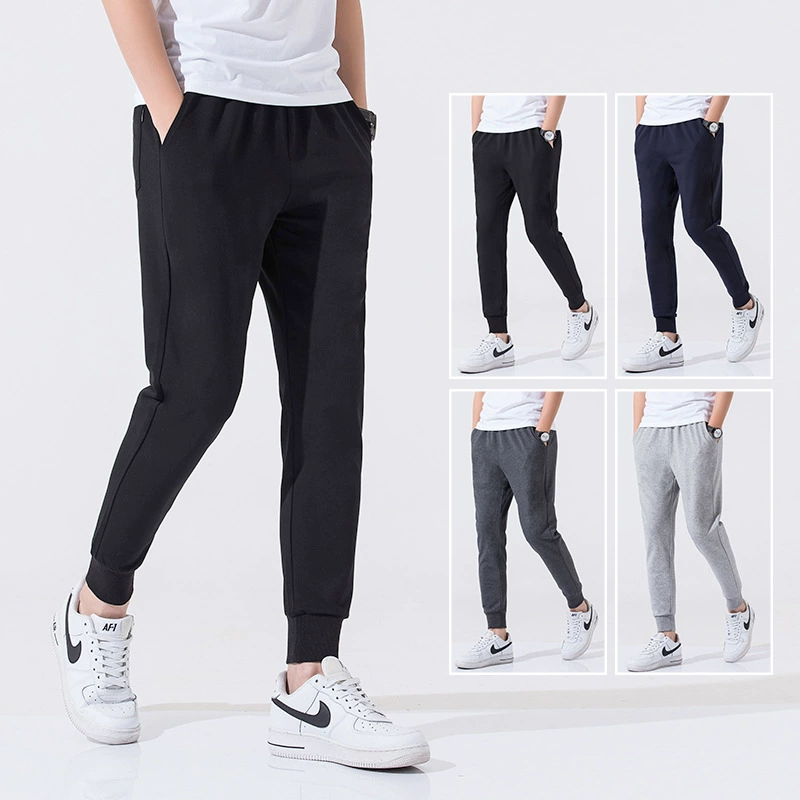 2020 Весенние Новые однотонные мужские повседневные брюки свободные спортивные штаны для бега на талии оптом на заказ
