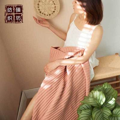 北欧针织毛线毯 空调午休沙发盖毯 家居软装配饰 拍照道具|ru