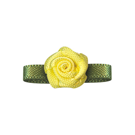 Yao Ming flor decoración hecha a mano cinta flor palabra hoja 2 puntos Rosa DIY material ropa horquilla decoración cinta flor