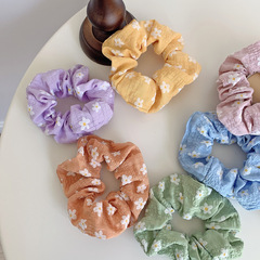 花間~bm風大腸發圈 ins韓國棉質布藝花朵發繩豬肥腸簡約頭花飾品