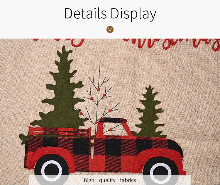 Christmas Tree Skirt Plaid Fabric Christmas Tree Bottom Dress Up Tree Apron Tree Clothes display picture 8