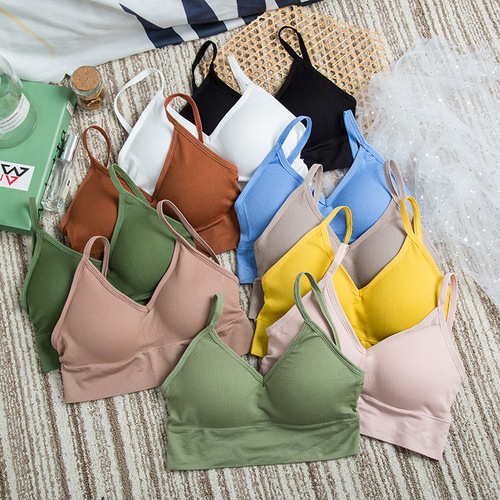 Kaka's same U-shaped beautiful back sports vest suspender sexy wrap bra tube top no steel ring women's underwear