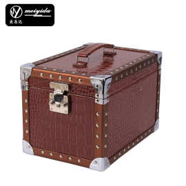 专业生产复古手提化妆箱欧美风旅行皮质工具箱多层化妆盒爆款