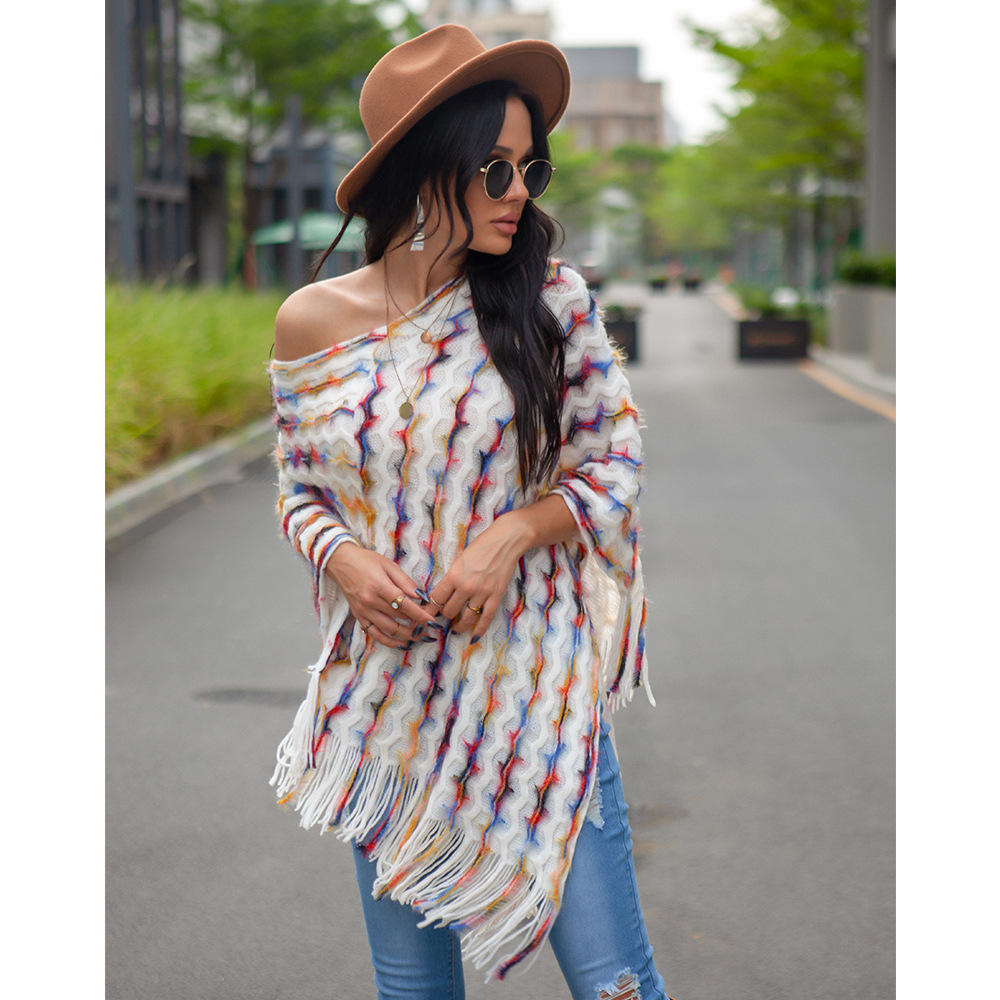 loose irregular fringed shawl  NSSA26480