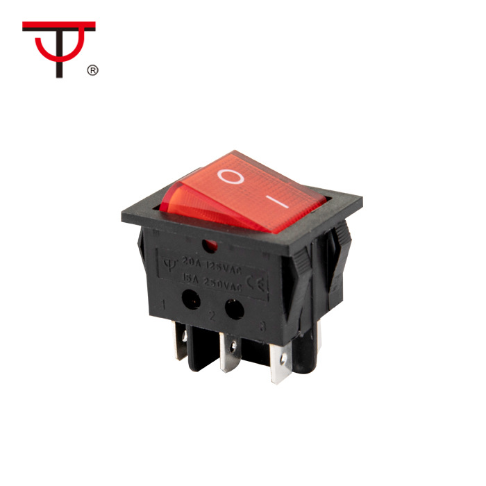 厂家直销  带灯船型开关 波动开关 IRS-202-3A六脚 两档