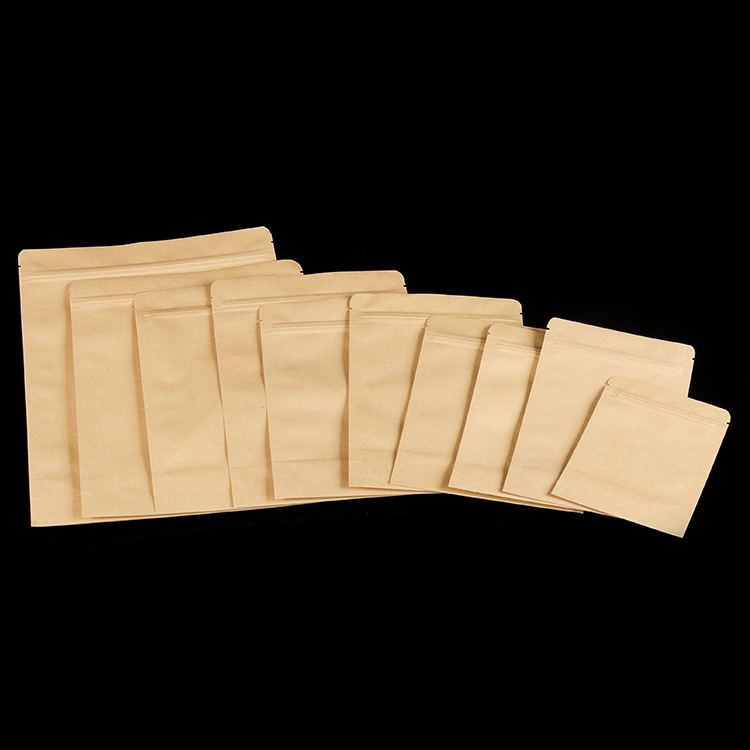 厂家现货批发铝箔牛皮纸袋自立自封袋食品包装袋现货可定制印logo