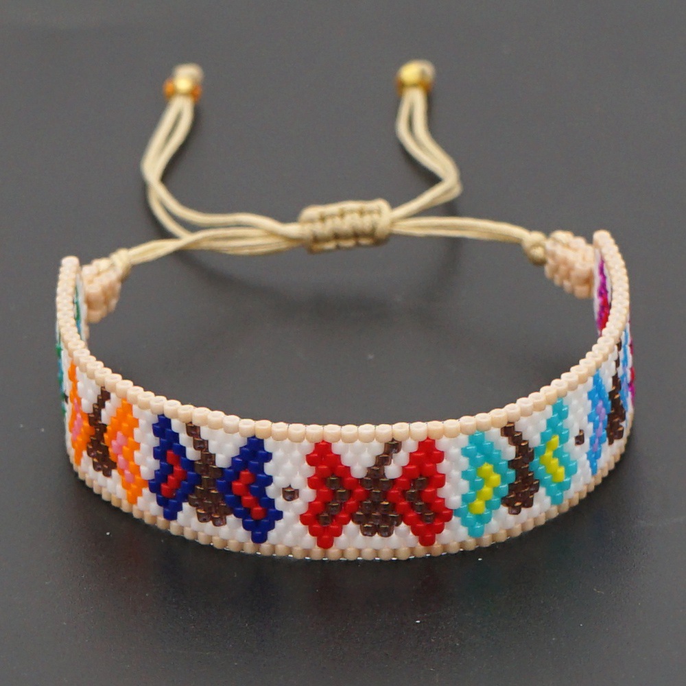 Bohemian Beaded Weaving Colorful Butterfly Bracelet display picture 5