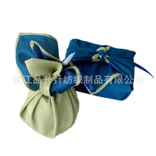 藍綠色雙面印花包袱巾 餐具防塵包裹布滌綸縐布可定制顏色logo