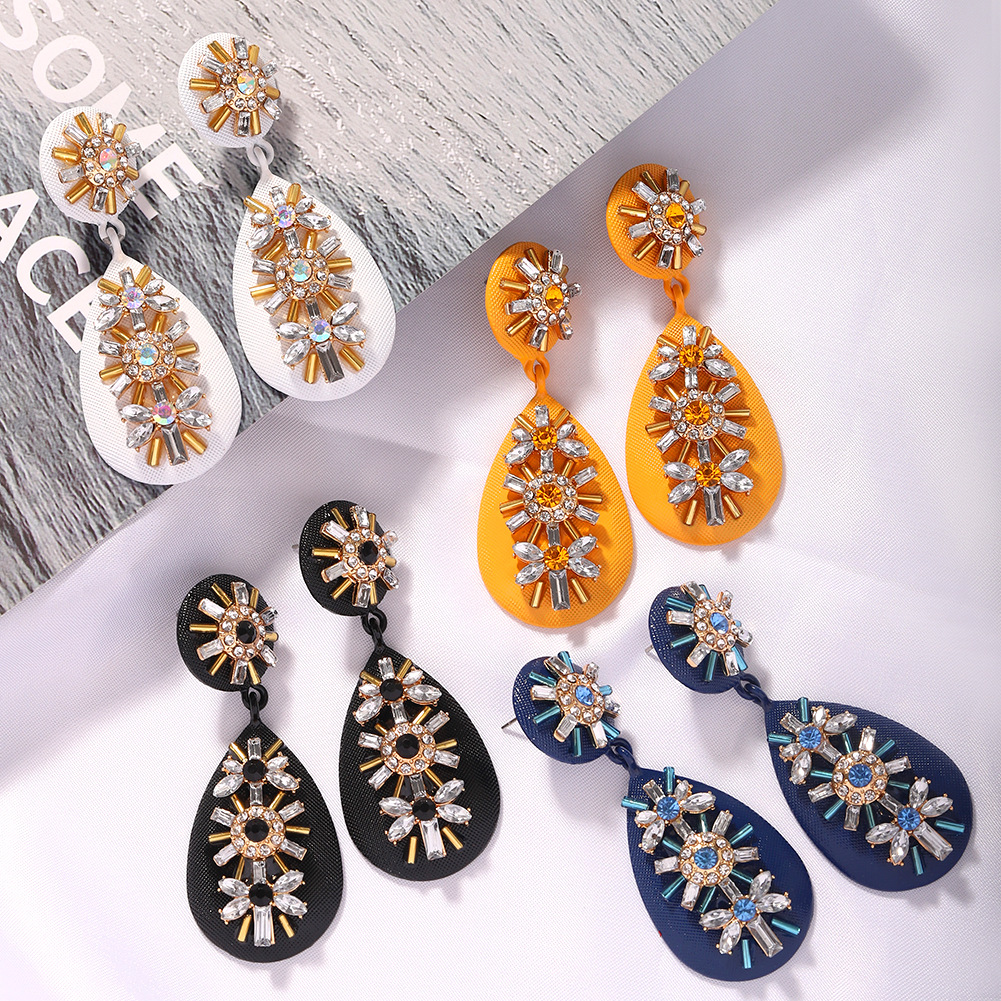 Bohemian Ethnic Style  Fashion Diamond Drop-shaped Alloy Long Earrings display picture 7