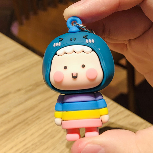 Colorful dinosaur small gift accessories, cute PVC three-dimensional cartoon doll, cultural and creative small pendant, small gift giving