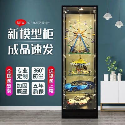 Model Showcase customized factory Toys Storage cabinet Glass Aluminum Display Rack Boutique goods shelves Produce Manufactor chain