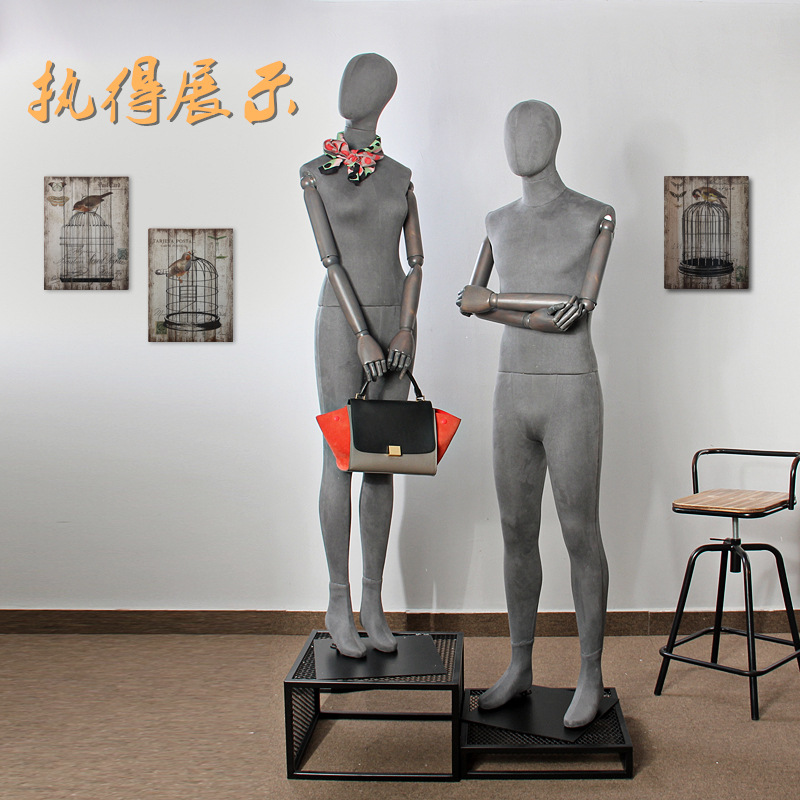 Obtained high-end full body cloth couple female model clothing store…