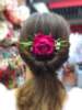 High-end hair accessory for bride, cloth handmade