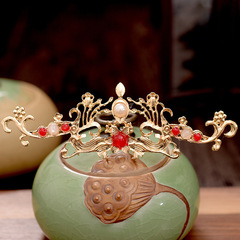 明制漢服頭飾全套古風髮飾女超仙髮釵簪子流蘇步搖配飾發冠髮簪