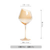 Wineglass, glossy crystal, golden cup