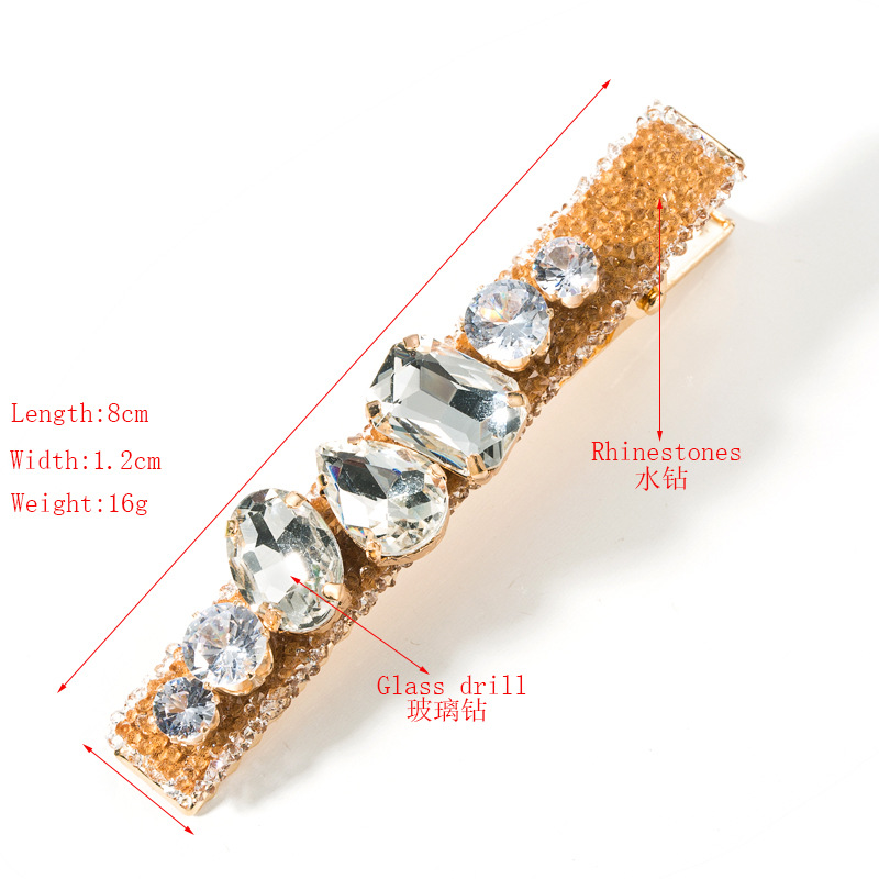 New Fashion Simple Inlaid Glass Diamond Cheap Side Clip Nihaojewelry Wholesale display picture 1