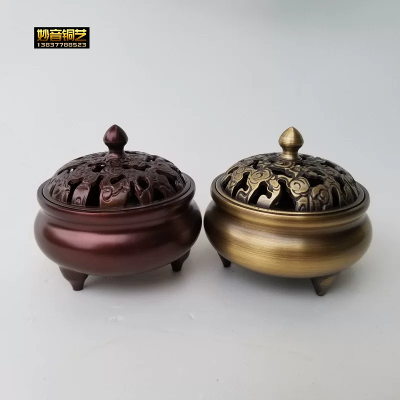 Медно-антикварный благовонный поднос/инсталляция сандалового дерева?