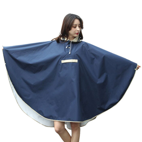 Bicycle Raincoat Women's Clothes Style Daily Korean Fashion Portable Riding Middle School Student Waterproof Single Person Bicycle Fashion Raincoat 