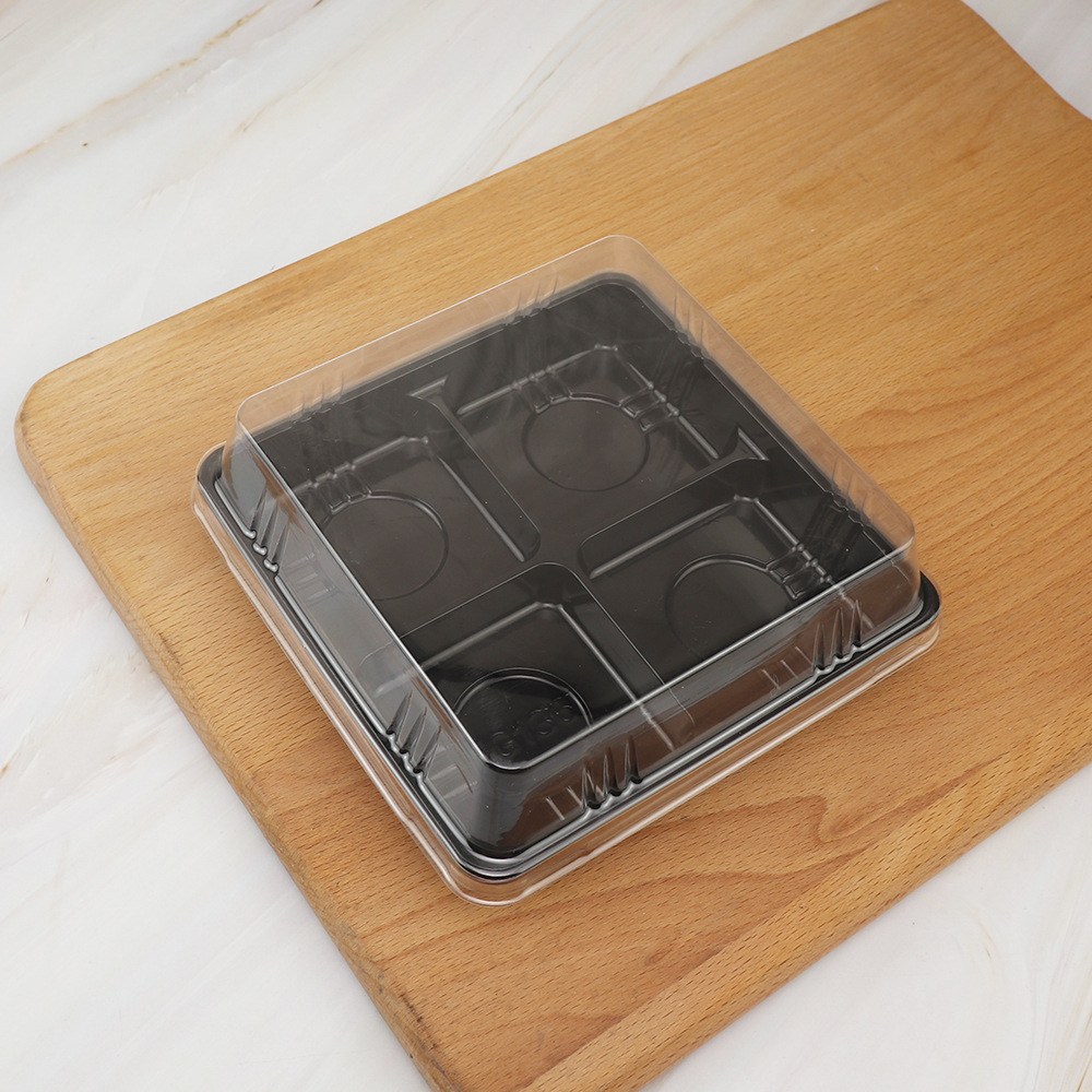 Caja de embalaje de huevo crisp, cuatro cuadrados de nieve, carne, pino de cáscara, patata de marismes, plástico transparente horneado, caja de embalaje de punto oeste image 6