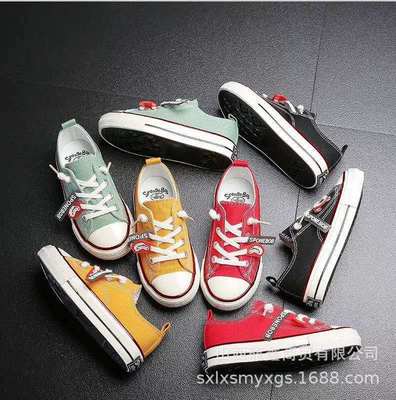 中童装低帮男女帆布鞋女童新款男童中性小学生布鞋地摊鞋|ms