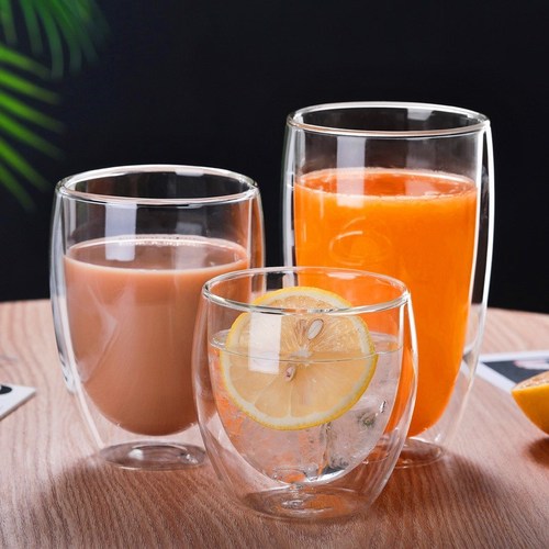 Manufacturer wholesale thickened double-layer glass egg-shaped cup insulated household coffee cup water cup juice cup milk cup