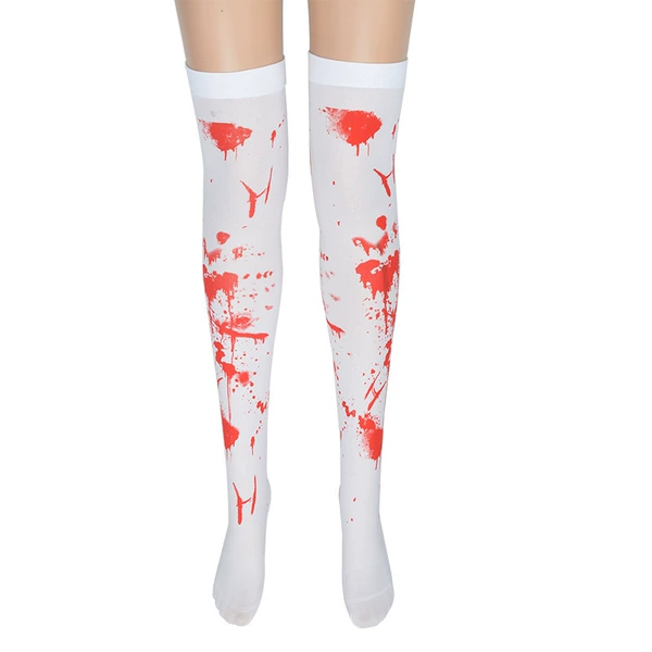 Bright red H blood socks