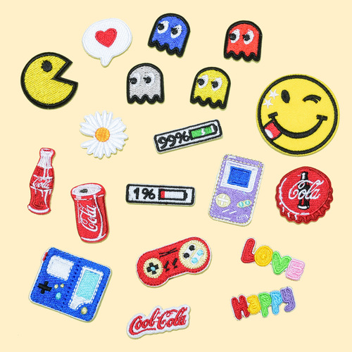 Air Force One adapts to Blazer video game pixel shoes Velcro stickers cartoon ghost self-adhesive emoticon love cloth stickers