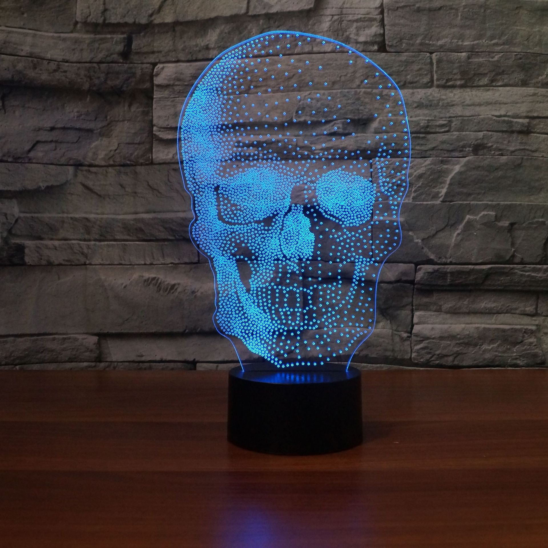 富樂廠家跨境萬圣節(jié)禮品燈 骷髏造型3DLED燈FS-4524