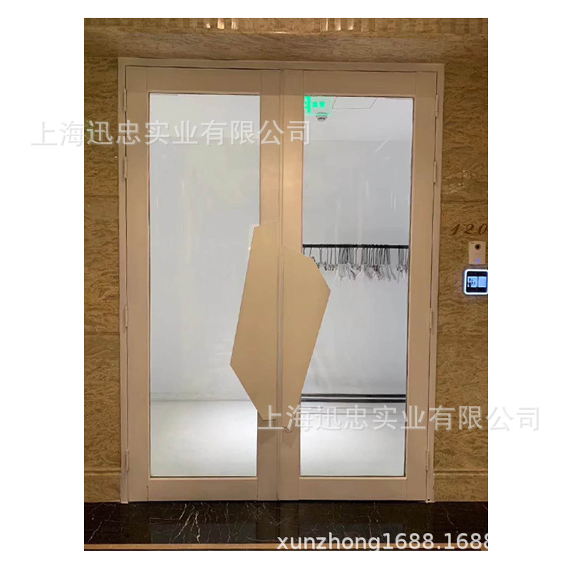 不锈钢防火玻璃门 香槟金大玻璃防火门 通道钢制烤漆防火门