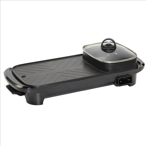 Household Multi-Function Hot Pot & Grill Combo: Electric Griddle & Electric Hot Pot—One Pot, Two Flavors, Perfect as a Gift, Wholesale Available