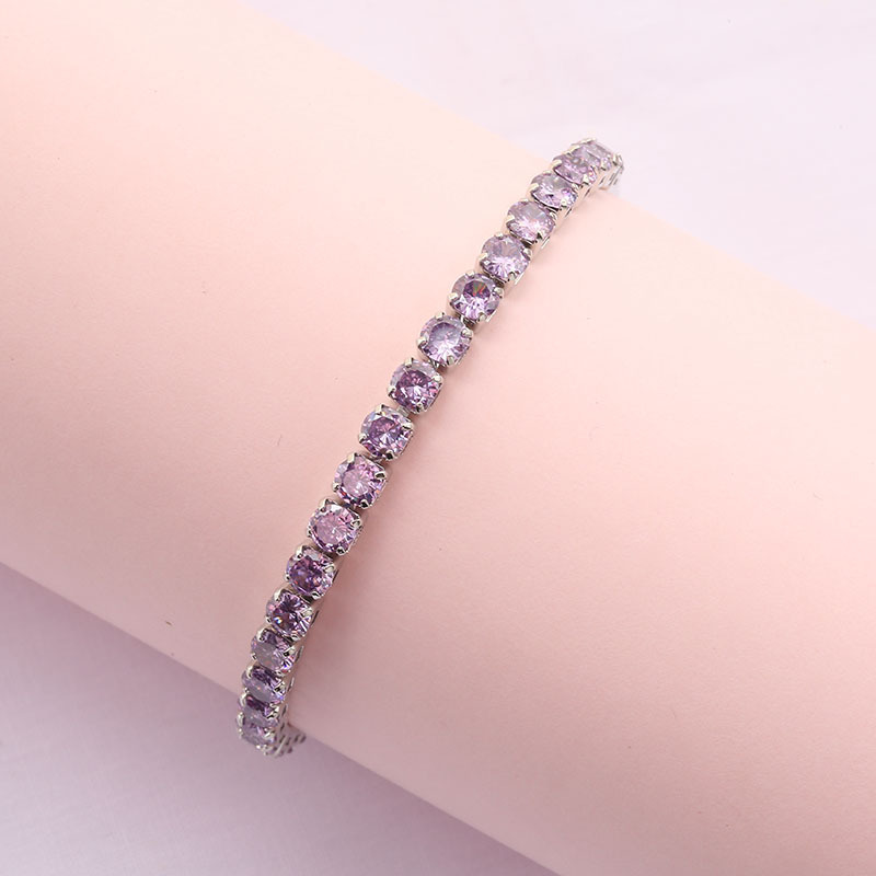 Fashion Solid Color Copper Rhinestones Bracelets display picture 4