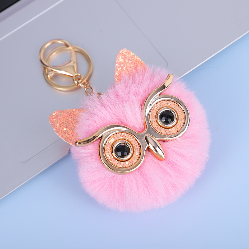 Cute Owl Plush Keychain display picture 4