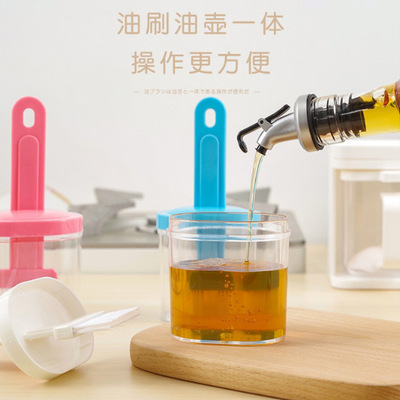 Oil brush With cover base Pancakes Oil brush BBQ Brush barbecue brush Soft fur Plastic brush base