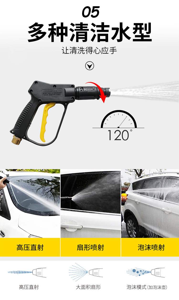 Newly Upgraded 2000W High-Power Car Washing Machine Household 220V High-Pressure Car Washing Machine Self-Priming Dual-Use Cleaning Machine in Stock