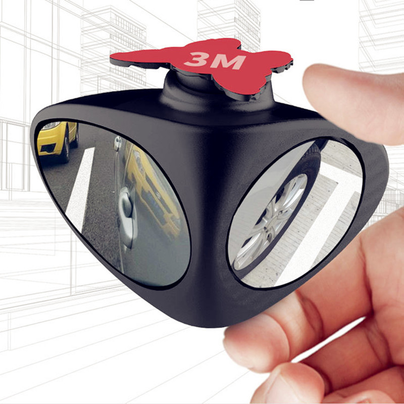 Car Front Wheel Mirror Auxiliary Rearview Mirror Without Blind Car Two-in-one360-degree Adjustable Additional Coach Mirror