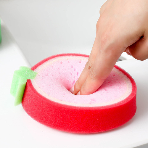 Kitchen Supplies Fruit Style Thickened Sponge Wiping Multifunctional Decontamination Cleaning Dishwashing Sponge Wholesale