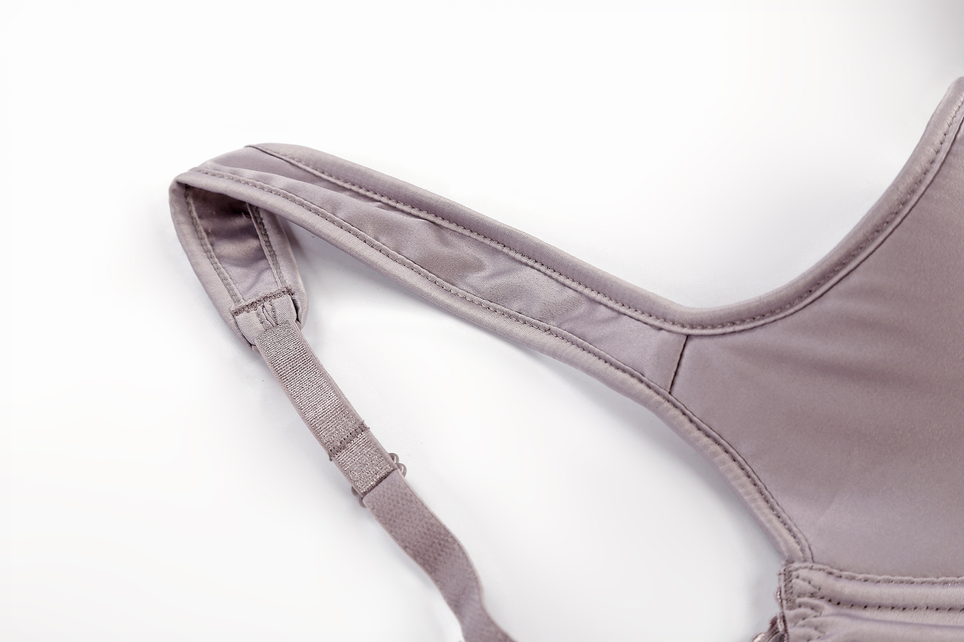 Thin cotton glossy lingerie sexy half cup thin colored Ding women's large chest display small size bra set_voghion.com