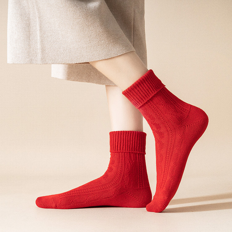 女士好運保暖中長筒襪