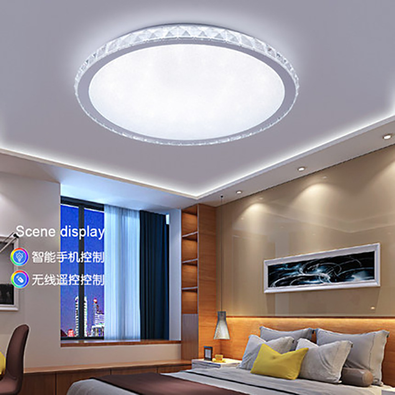 英栢思现代简约圆形客厅卧室led灯手机APP遥控智能2.4G吸顶灯