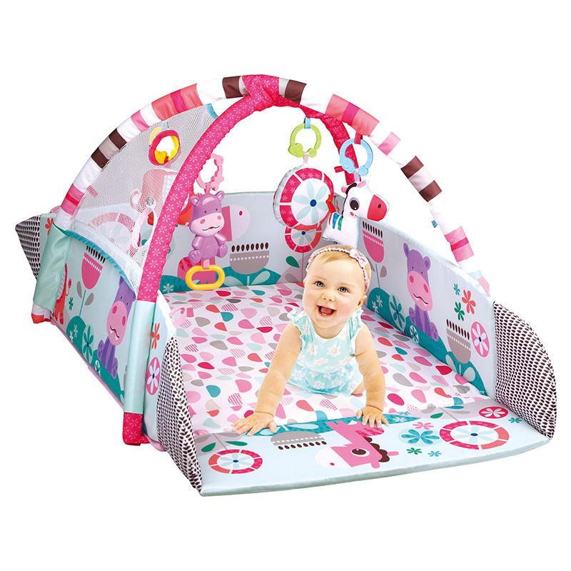Función de bebé transfronterizo Nueva estera del juego PISCINA DE BOLAS de océano cinco en uno estera para dormir juego manta fitness rack