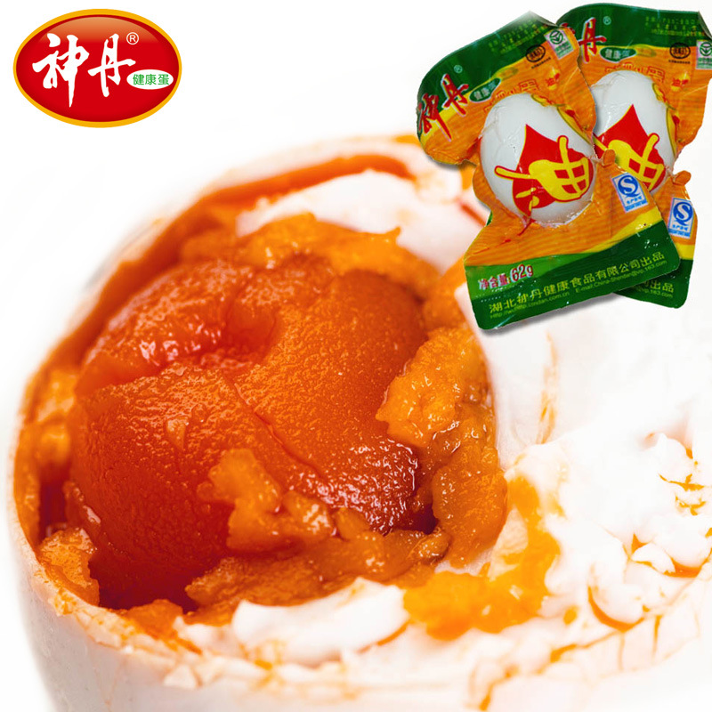 神丹油黄咸鸭蛋 盐蛋超市同款62g/枚 咸蛋 湖北特产|ru