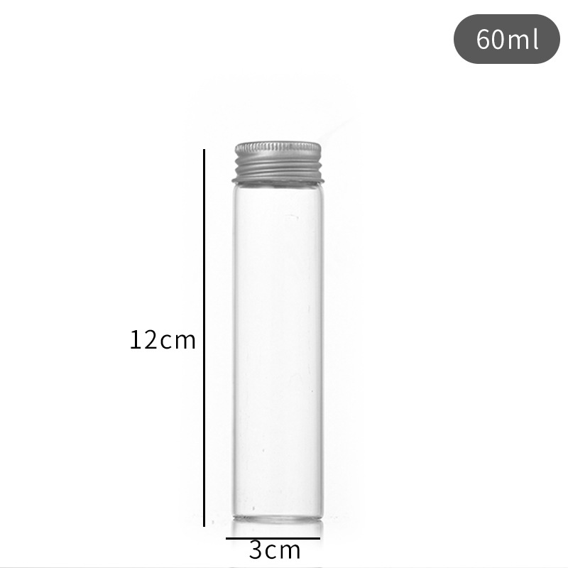 Tubo recto de tracción engrosada botella de vidrio transparente logotipo imprimible 10ml 50ml subbotella 110ml de reactivo