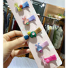 Children's cartoon fruit hair accessory with bow, hairpins for early age, bangs, no hair damage