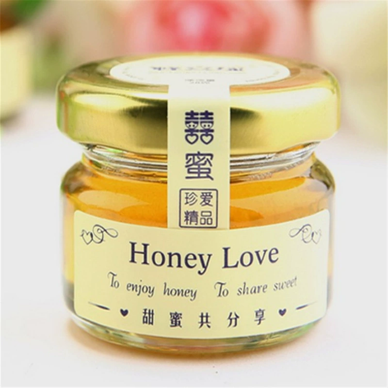 Стеклянная бутылка Круглая бутылка для меда Бутылка для птичьего гнезда 25 г Бутылка для меда Бутылка для солений Стеклянная Подарочная пробная упаковка Заводской магазин