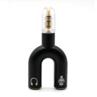 U-shaped splitter converter adapter one-two couples headset mobile phone computer splitter U-shaped