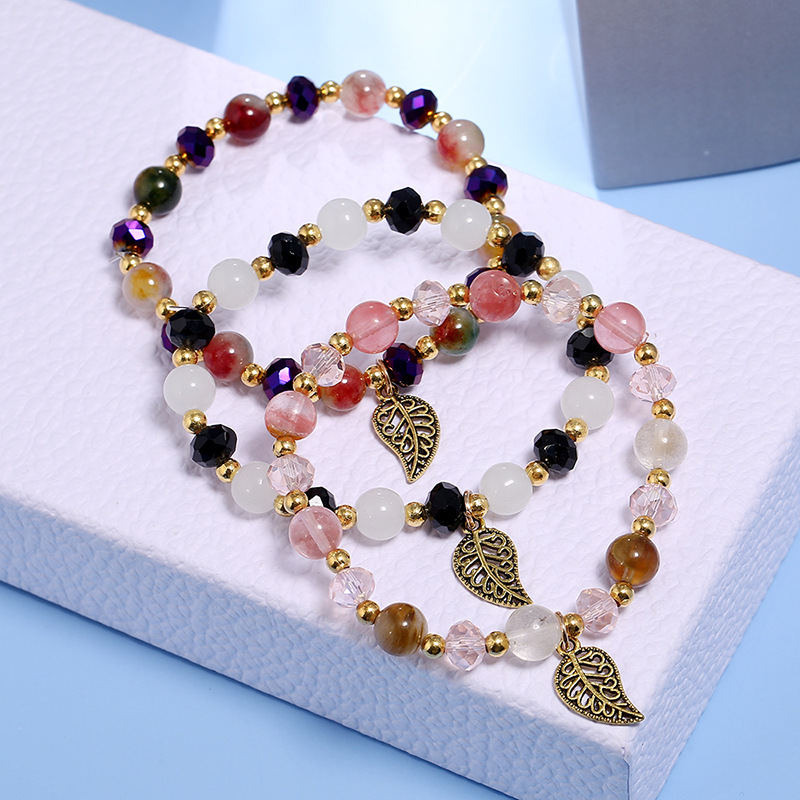 Simple Fashion Colored Beaded Crystal Bracelet display picture 1