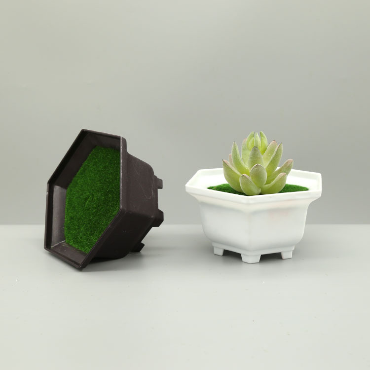 The manufacturer supplies P007 weighted foam plastic flower POTS and flocked artificial flower POTS detail image 5