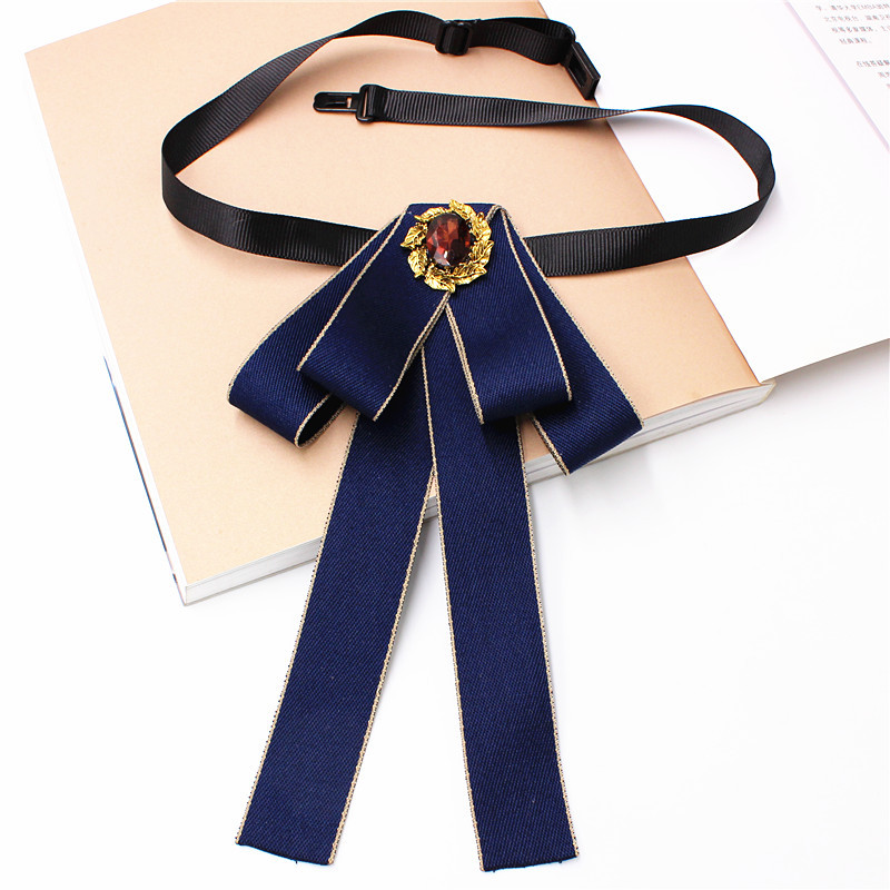 New Style Collar Flower Women's Professional Bow Tie Shirt Collar Decoration jk Extended Belt Simple Bow Tie